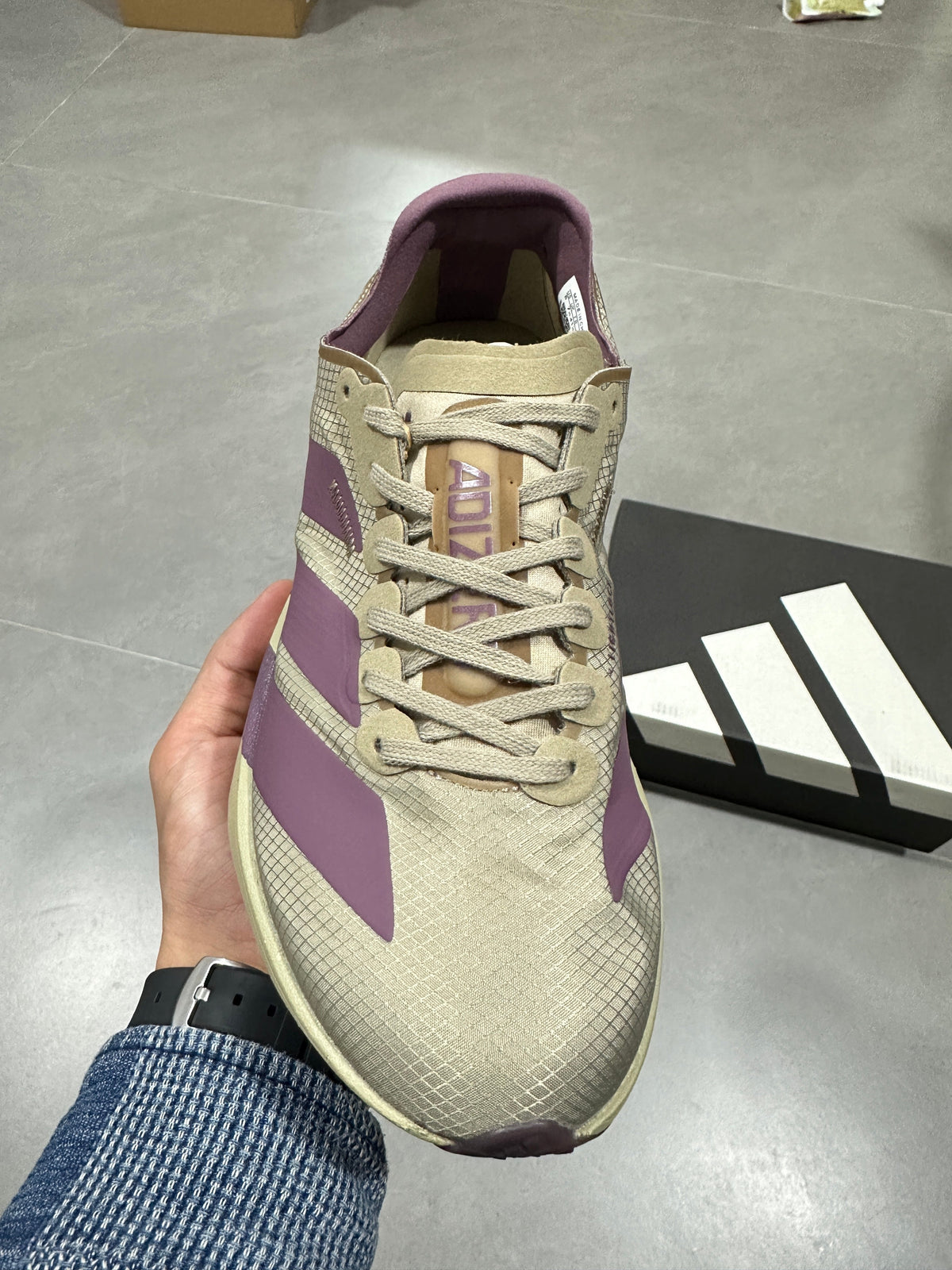 Nike Lightstrike Pro Running Shoes JP6997 in Gray Purple - product image from the listing.