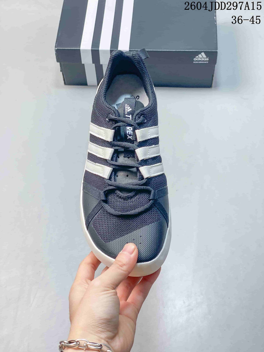 adidas Terrex CC Boat Water Shoes in Navy White 2604JDD297A15 - product image from the listing.
