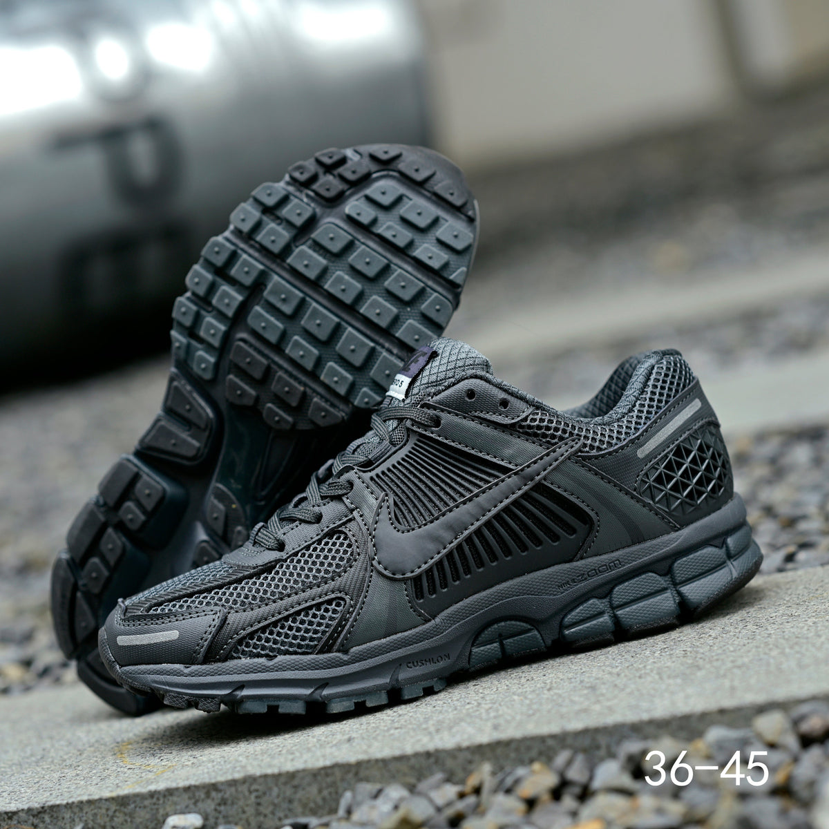 Charcoal Grey Nike Air Zoom Vomero 5 Sneakers - product image from the listing.