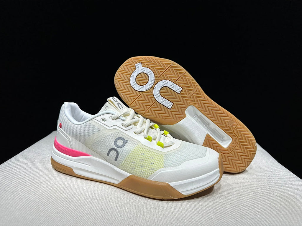 On THE ROGER Advantage Pro Tennis Shoes in White Beige Pink - product image from the listing.
