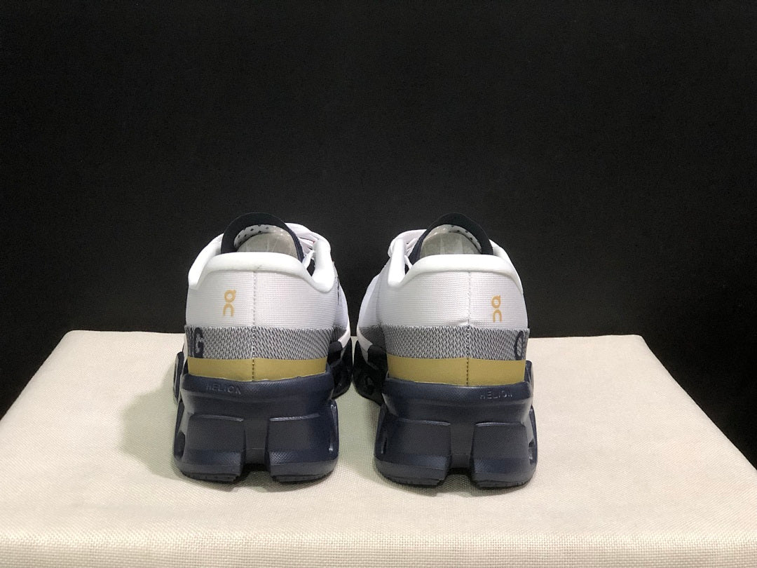 On Cloudmonster 2 Running Shoes, in White and Midnight - product image from the listing.