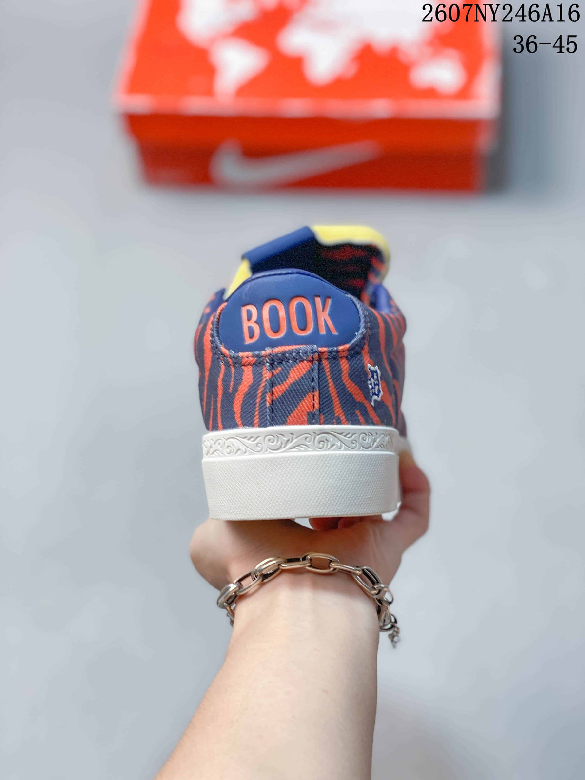 Nike Devin Booker x Blazer Low Trainers Blue/Orange 2607NY246A16 - product image from the listing.