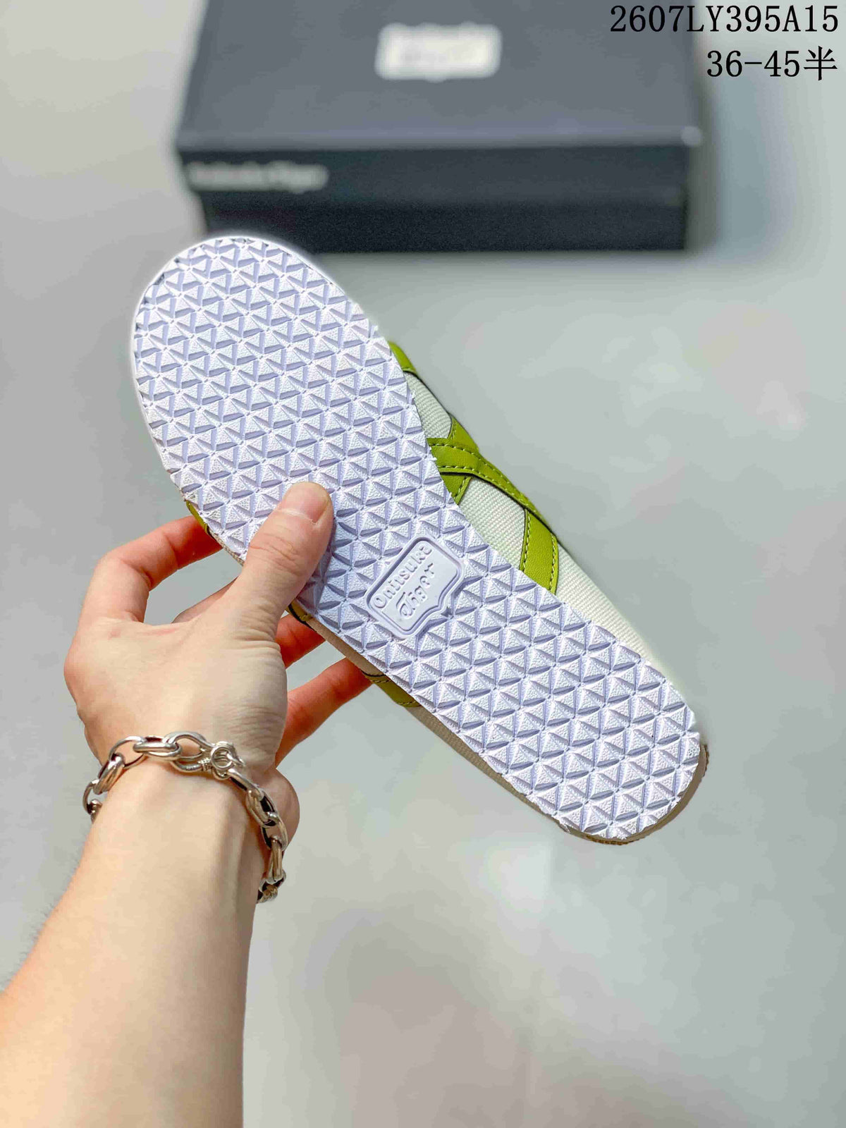 Onitsuka Tiger Mexico 66 Deluxe Sneakers in White Green - product image from the listing.