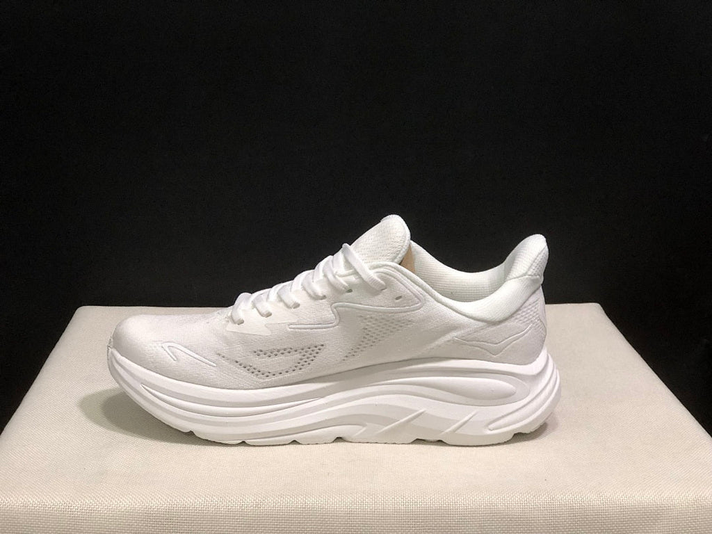 HOKA Clifton 10 Running Shoes in White - product image from the listing.