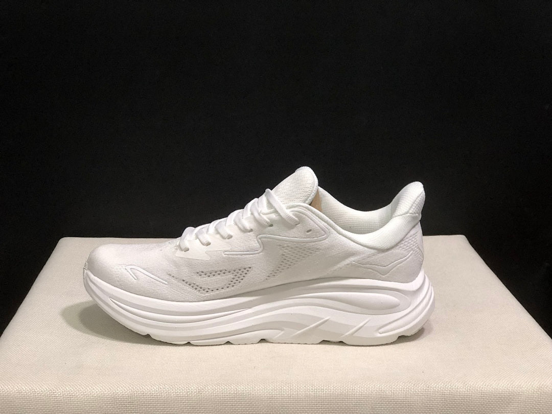 HOKA Clifton 10 Running Shoes in White - product image from the listing.