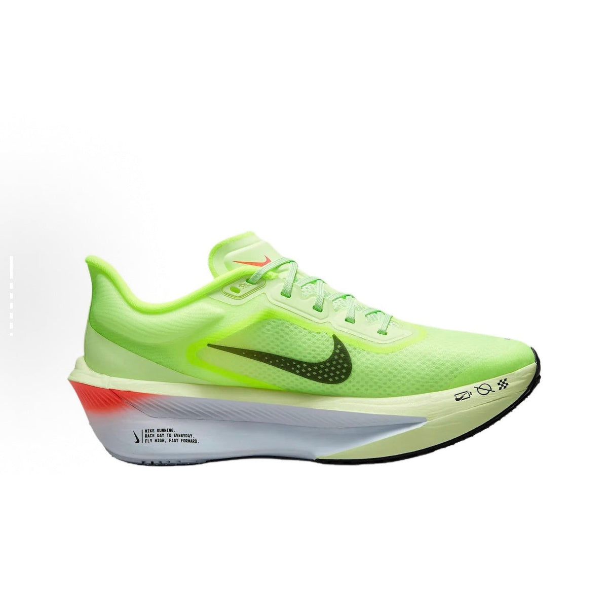 Volt Green and Black Nike Zoom Fly Running Shoes - product image from the listing.