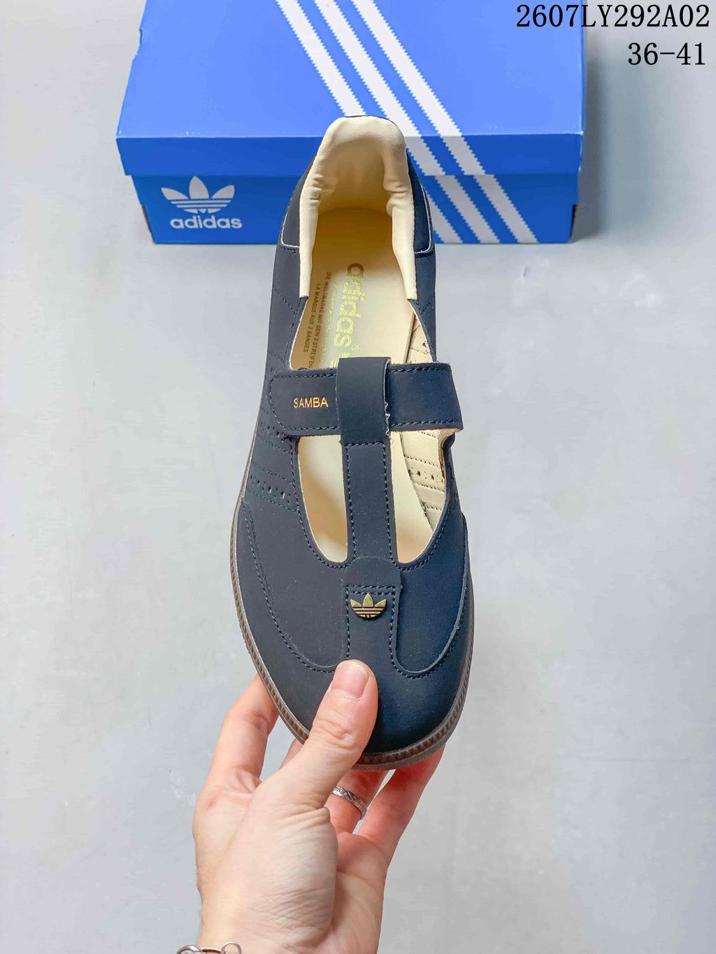 Adidas Samba Jane Mary Jane Sneakers in Navy 2607LY292A02 - product image from the listing.