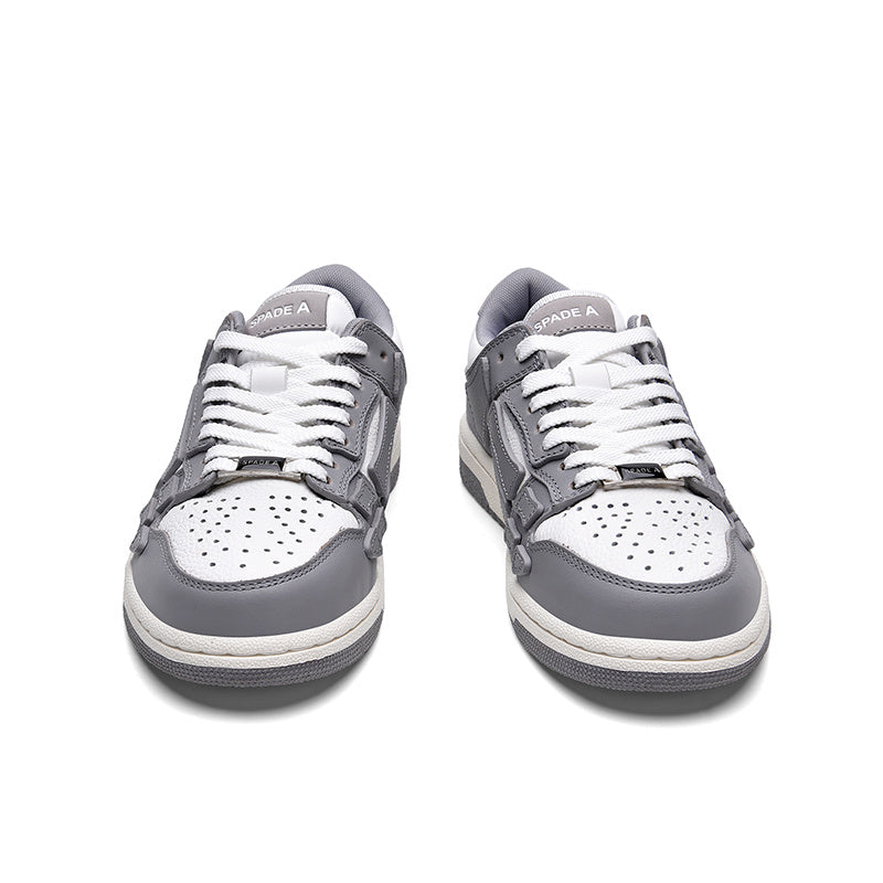 Low-Top Sneakers in Gray and White MFS003-043 - product image from the listing.