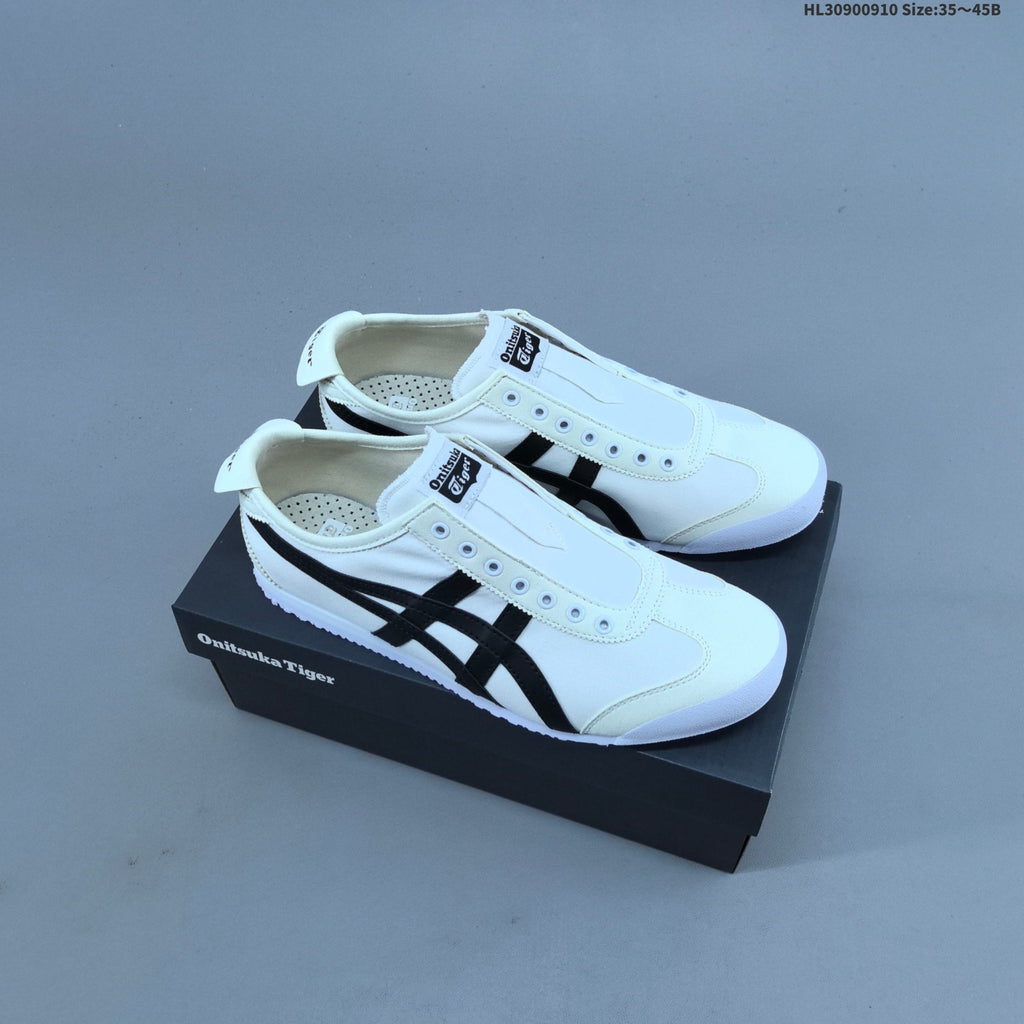 Onitsuka Tiger Mexico 66 Slip-On Sneakers in White Black D342Q - product image from the listing.