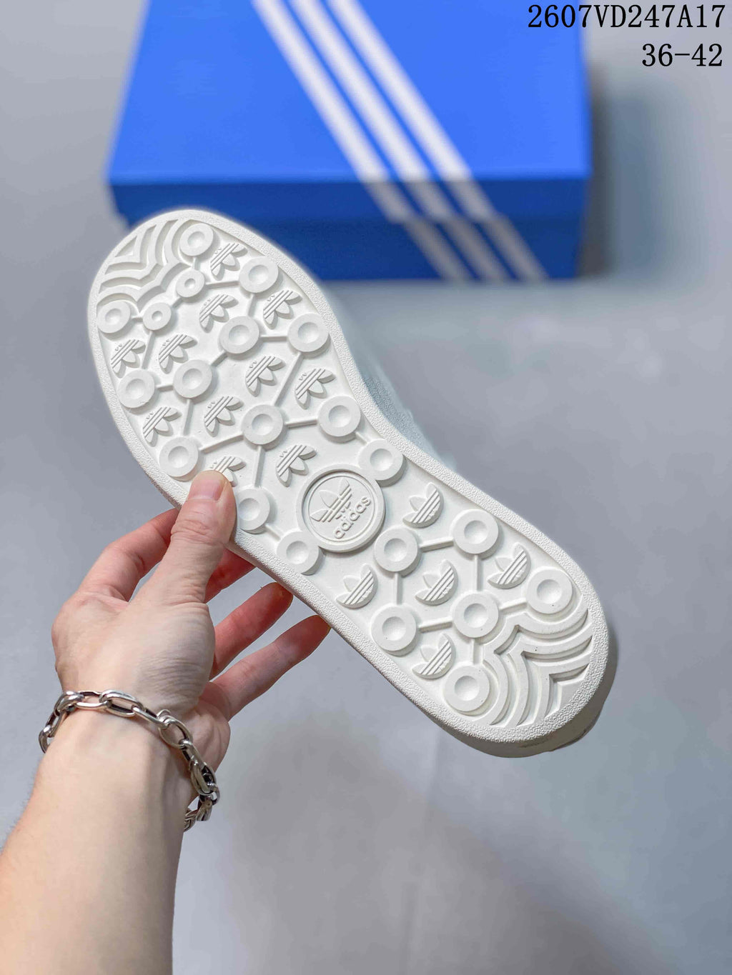 Light Gray adidas Gazelle Bold Sneakers - product image from the listing.