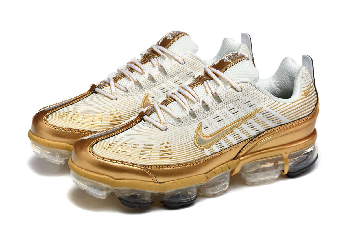 Nike Air VaporMax 360 in White Metallic Gold Black CK9670-101 - product image from the listing.
