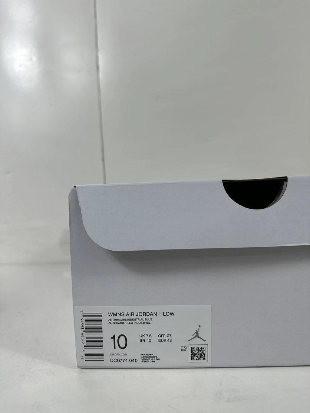 Air Jordan 1 Low Black Grey Blue DC0774-040 - product image from the listing.