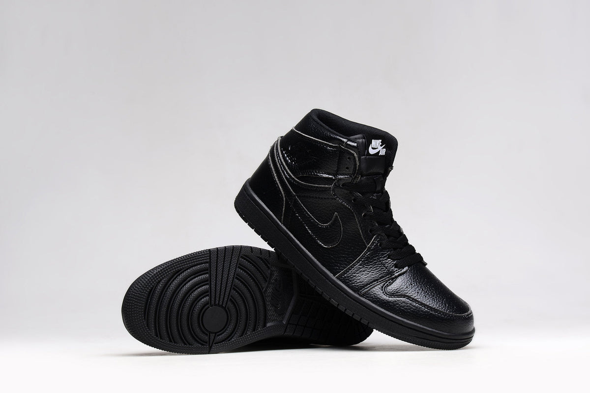 Men's Air Jordan 1 High Black Sneakers - product image from the listing.
