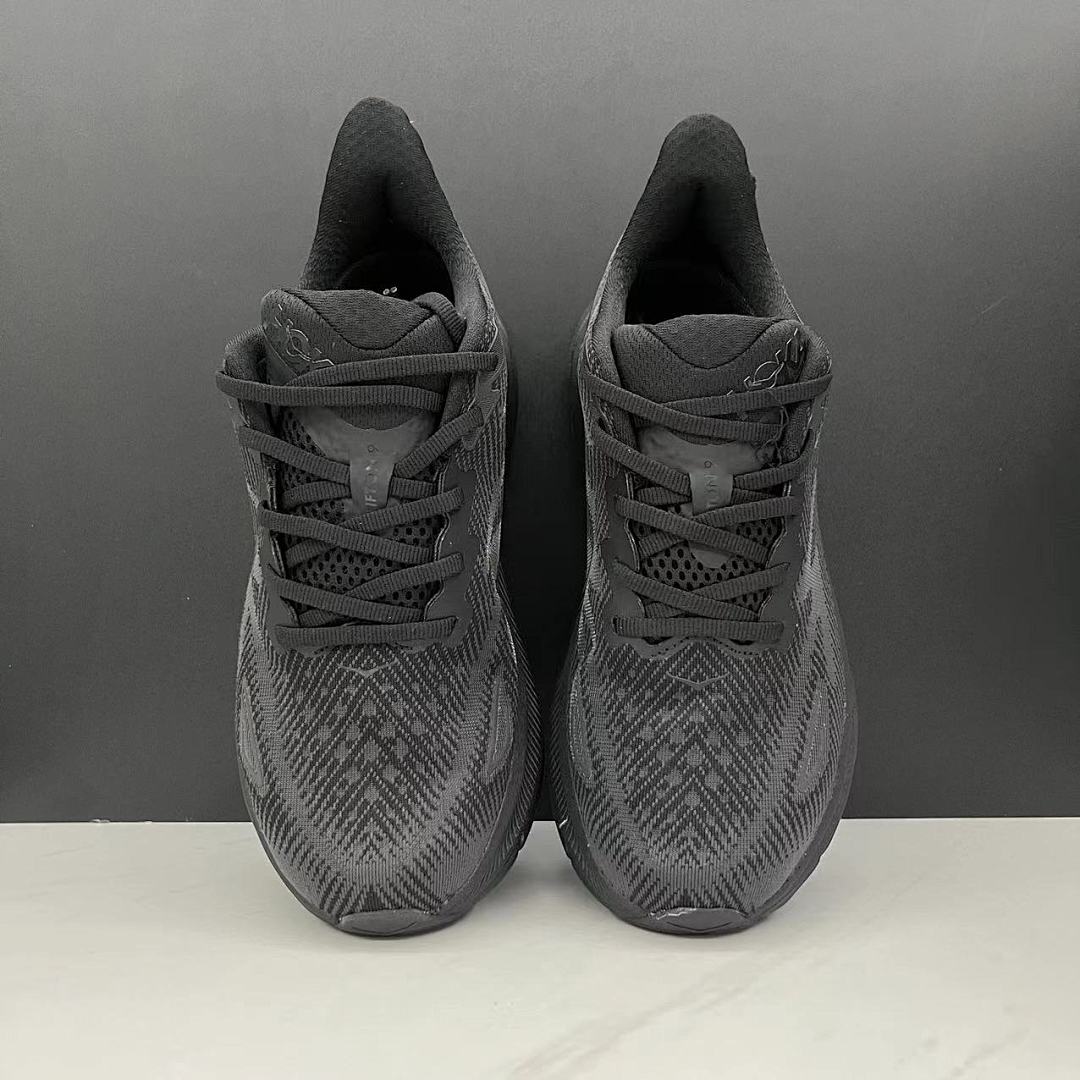 HOKA Clifton 9 Running Shoes in Black - product image from the listing.