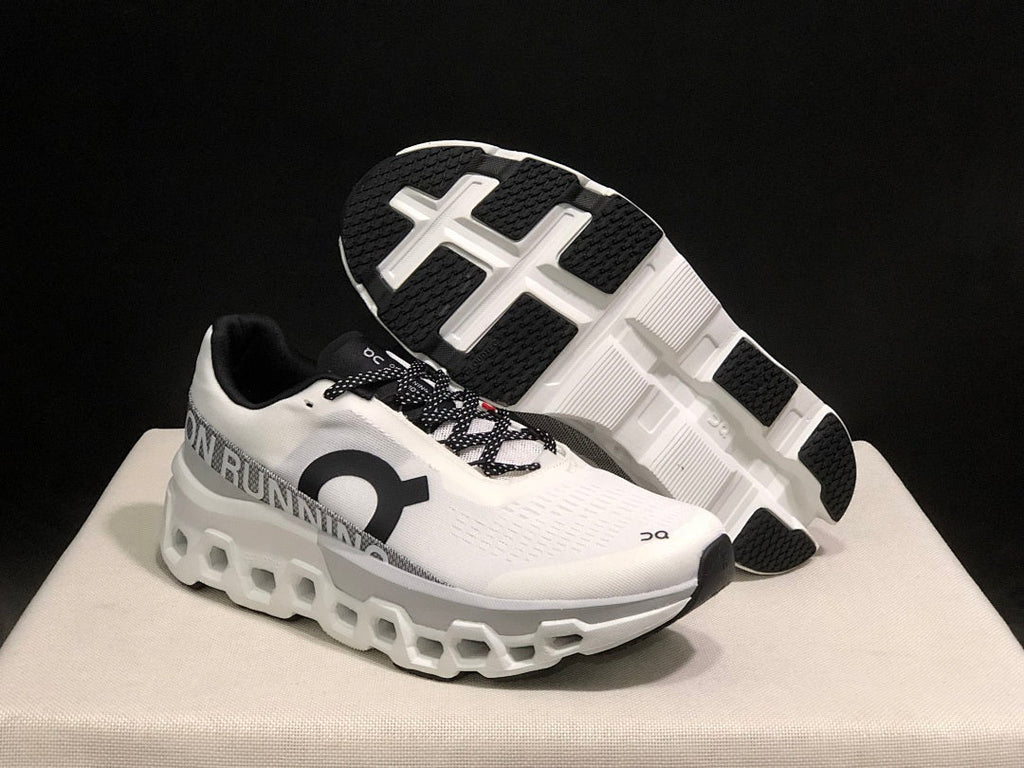 On Cloudmonster 2 Shoes for Running, White/Silver - product image from the listing.