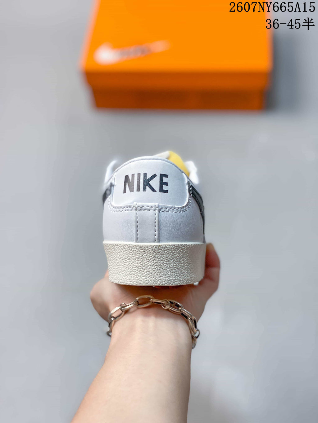 Nike Blazer Low Premium Sneakers in White Black CI9888-001 - product image from the listing.