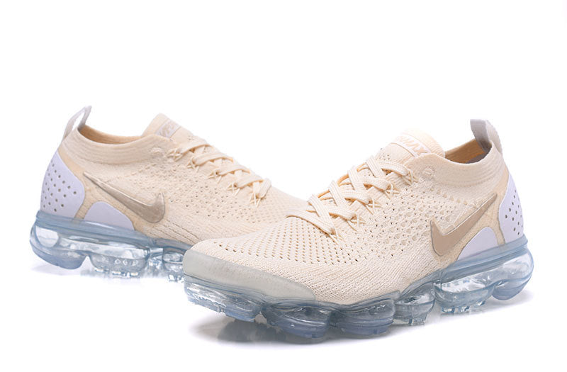 Nike Air VaporMax Flyknit 2 Sneakers in Light Yellow 942843-201 - product image from the listing.
