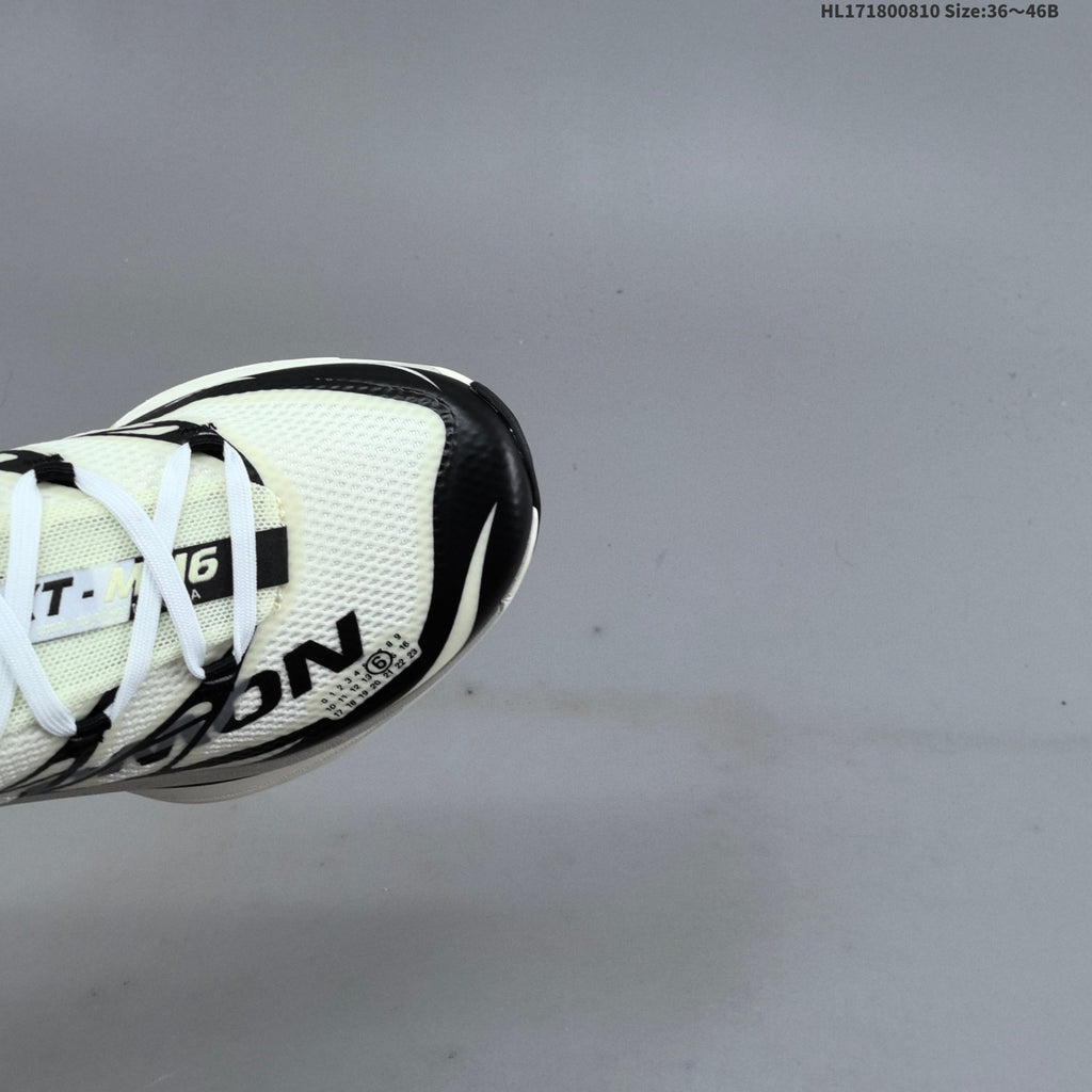 MM6 Maison Margiela x Salomon XT-4 Sneakers, in White and Black - product image from the listing.