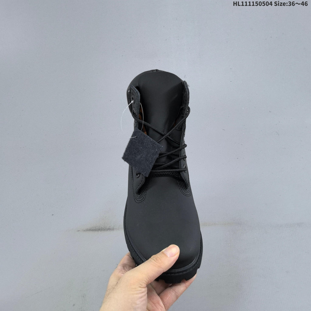 Black 6-Inch Lace-Up Boots by Timberland - product image from the listing.