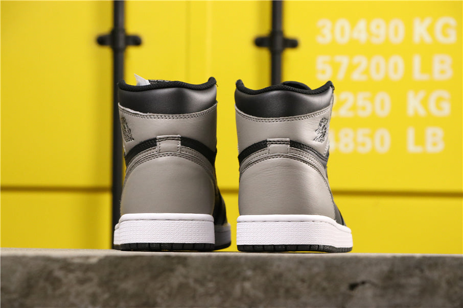 Air Jordan 1 High Shadow in Black Grey White 555088-013 - product image from the listing.