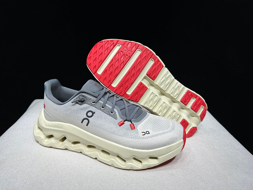 Ivory and Gray On Cloudtilt Sneakers - product image from the listing.
