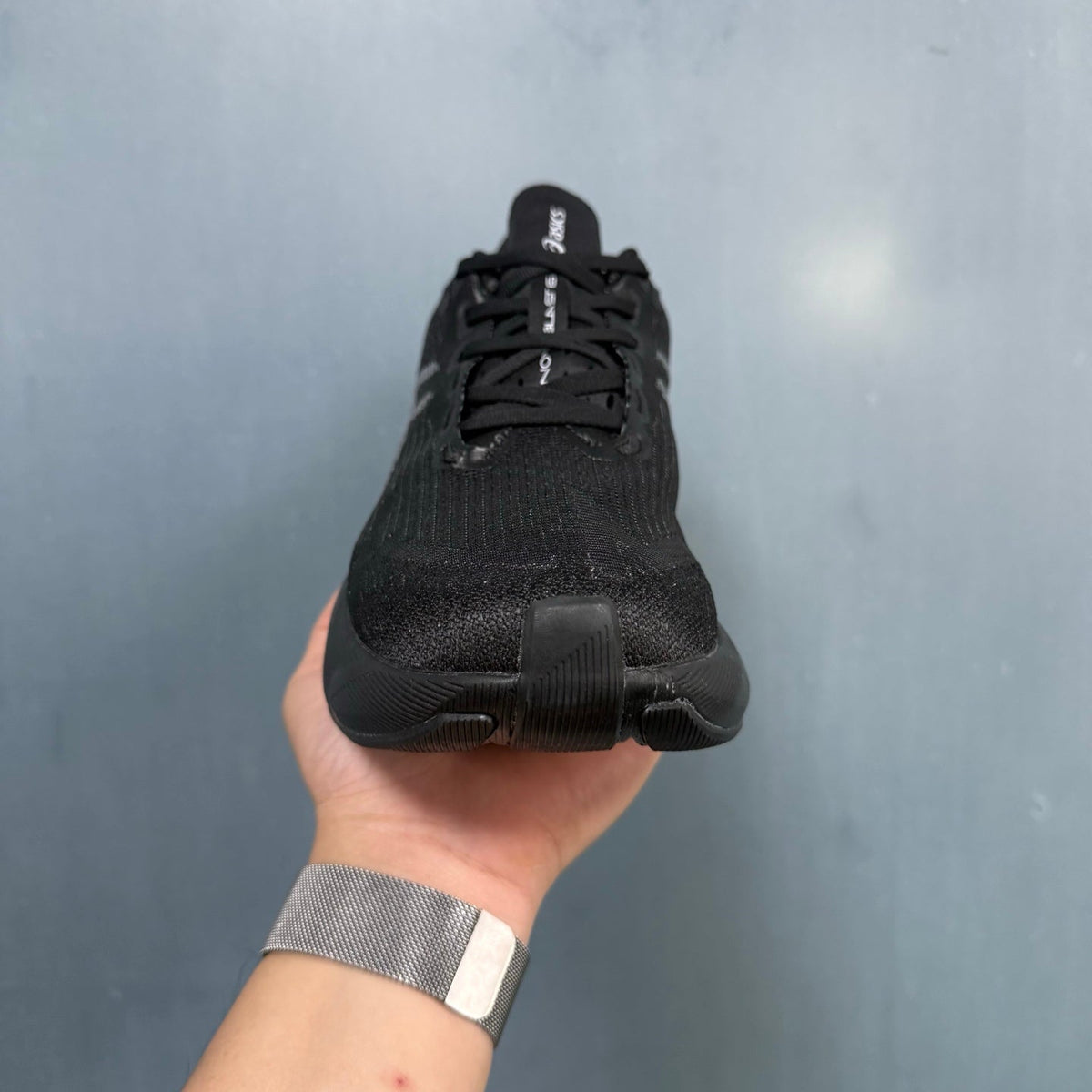 Nike N1 Running Sneakers in Black Knit - product image from the listing.