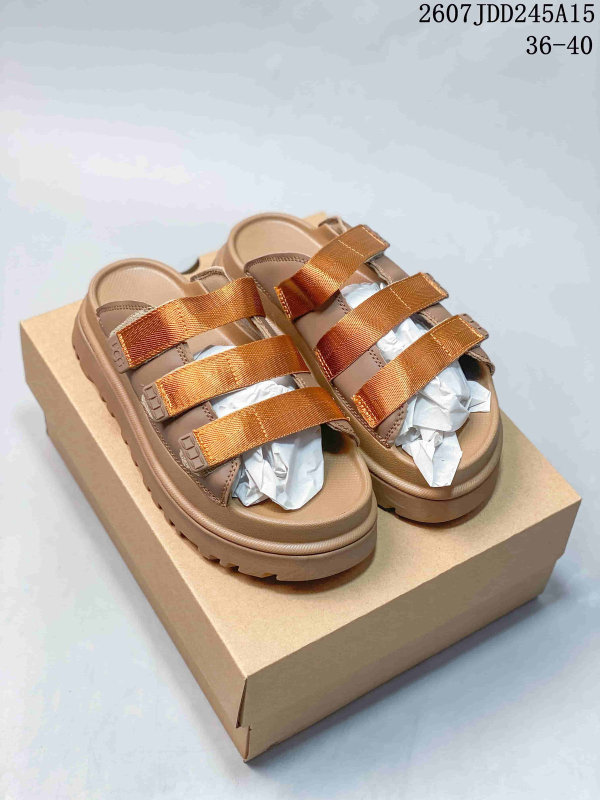 UGG GoldenGlow Platform Sandals in Tan 2607JDD245A15 - product image from the listing.