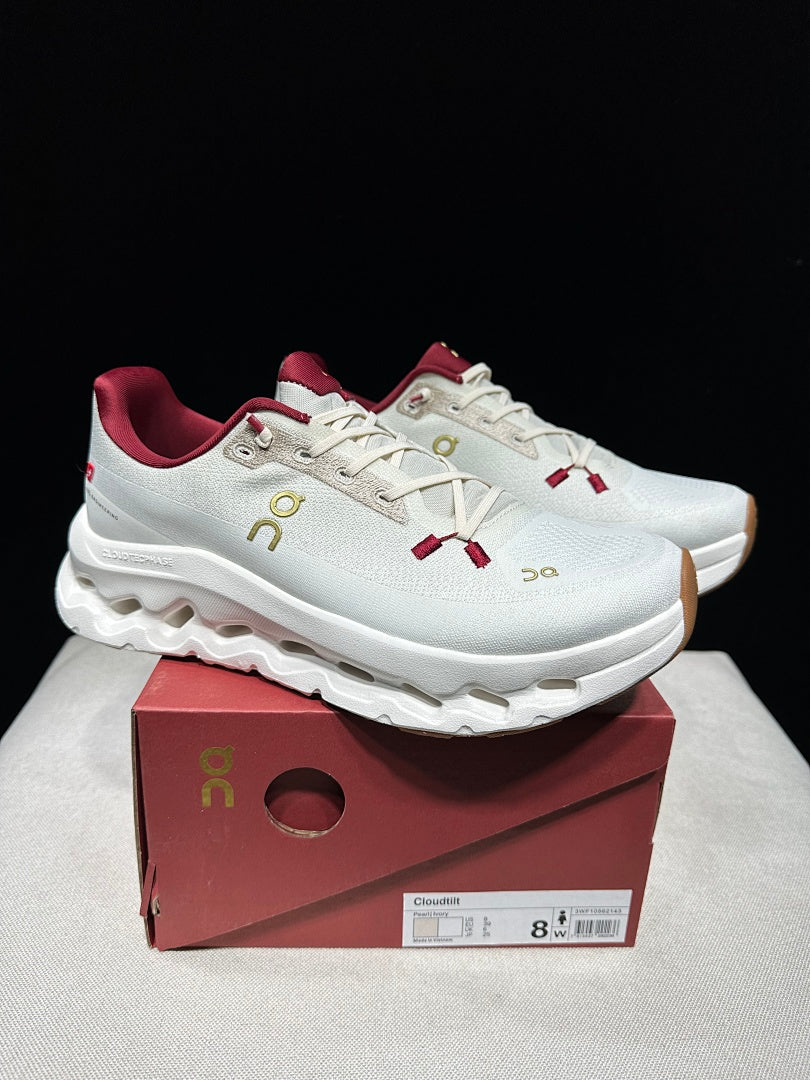 On Cloudtilt Snake Year Sneakers in Pearl Ivory - product image from the listing.