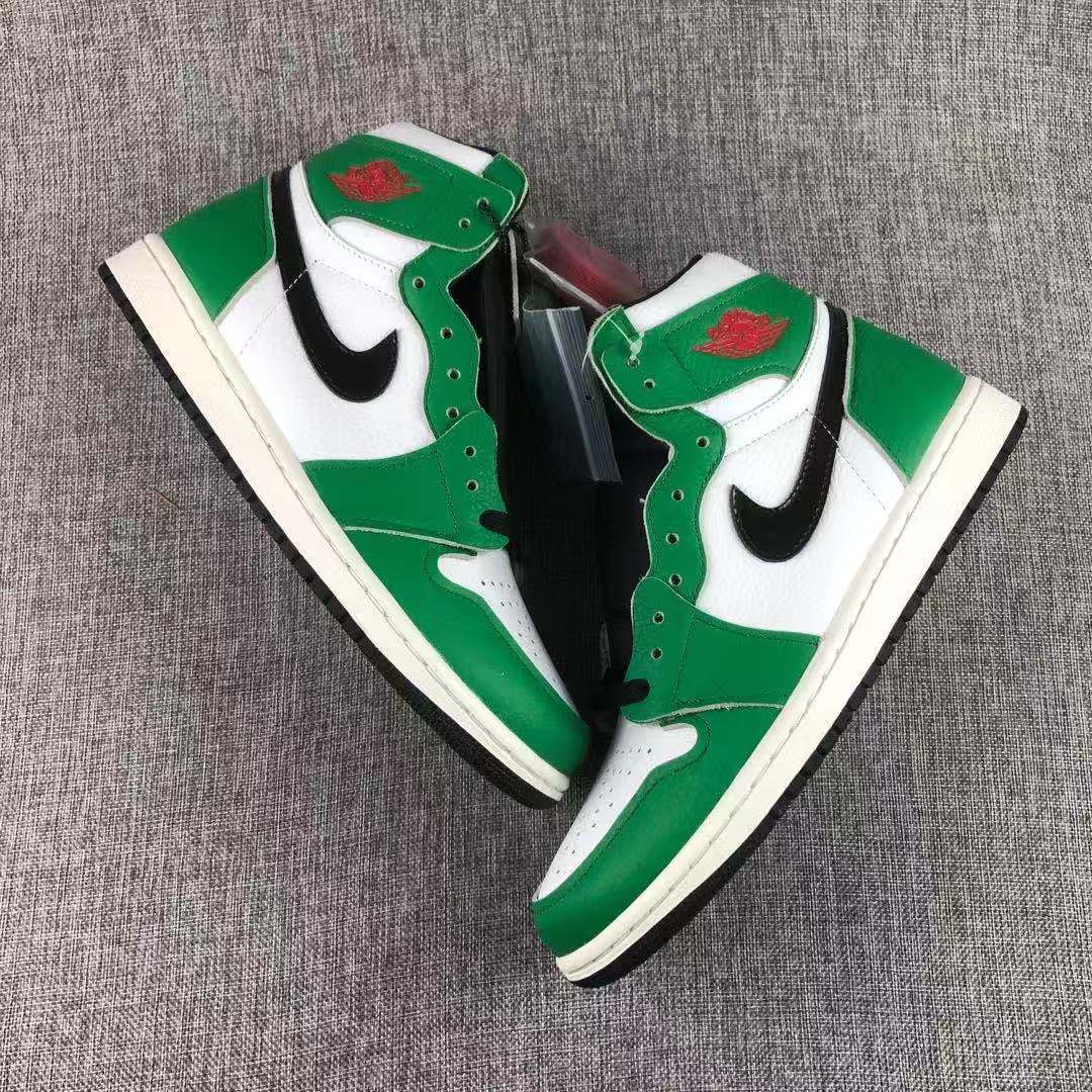 Air Jordan 1 Lucky Green High-Top Sneakers - product image from the listing.