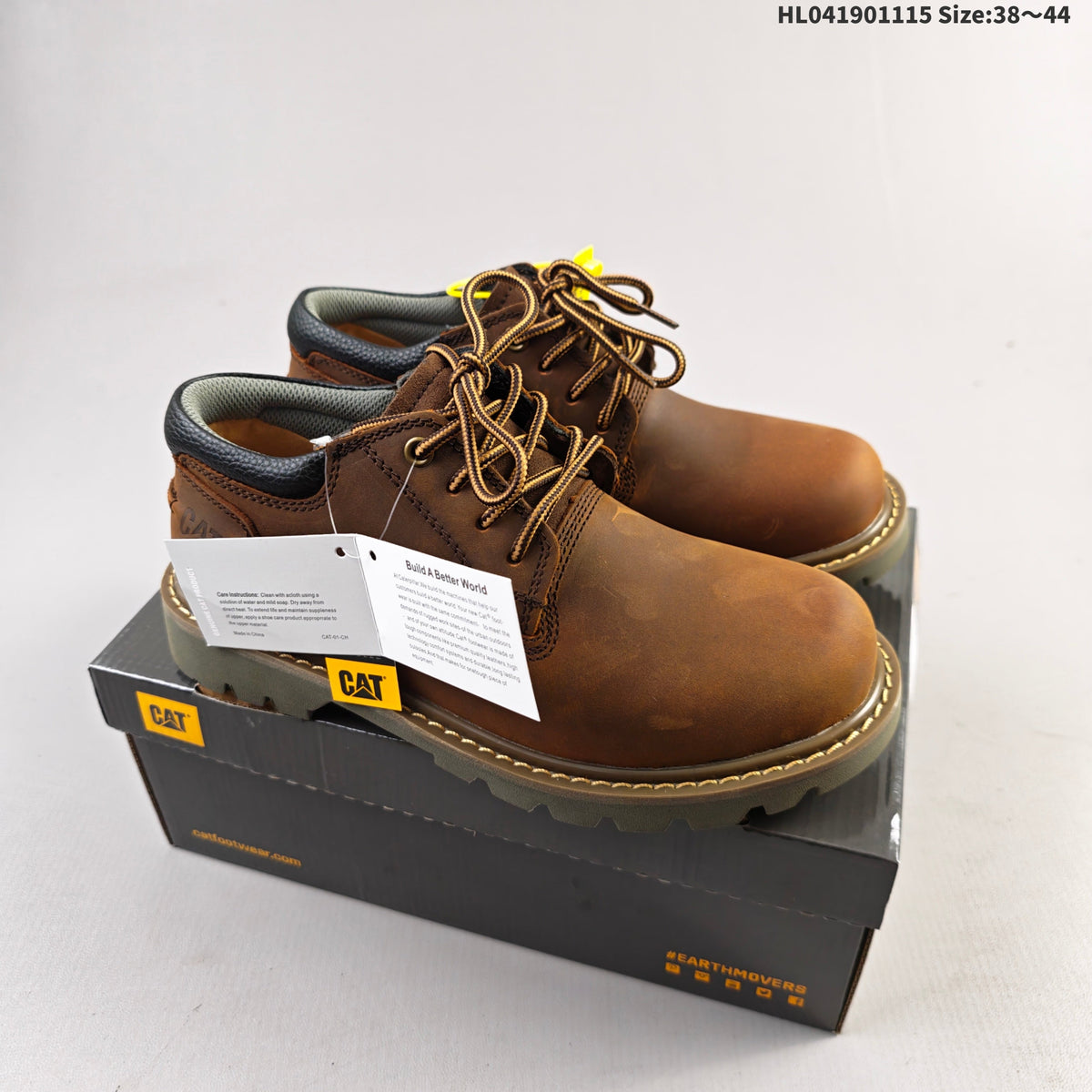 Brown Low-Cut Lace-Up Utility Boots HL041901115 by CAT - product image from the listing.