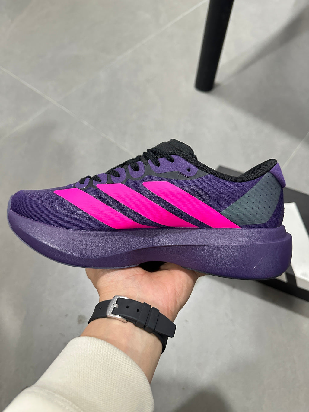 adidas Adizero Running Shoes in Purple Pink - product image from the listing.