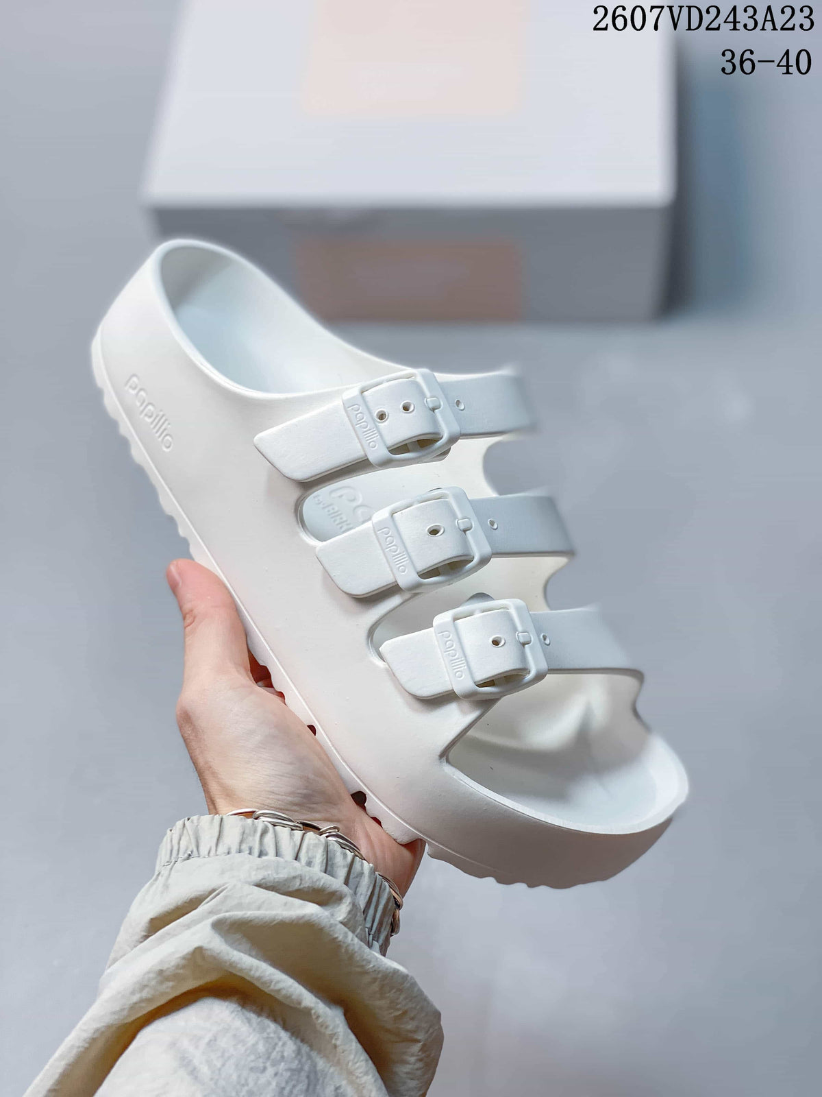 Papillio Arizona ESD Three-Strap Sandals by Birkenstock - product image from the listing.