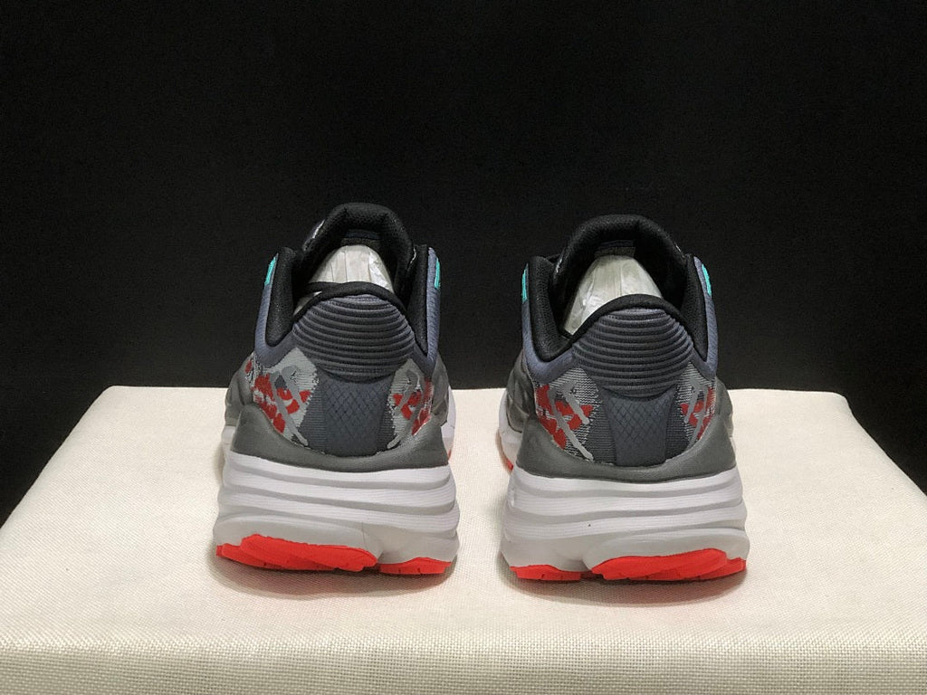 HOKA Stinson 7 Trail Running Shoes in Gray Red - product image from the listing.