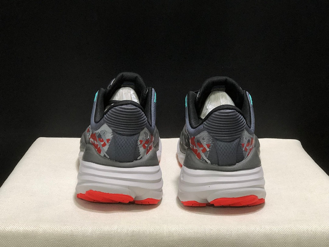 HOKA Stinson 7 Trail Running Shoes in Gray Red - product image from the listing.