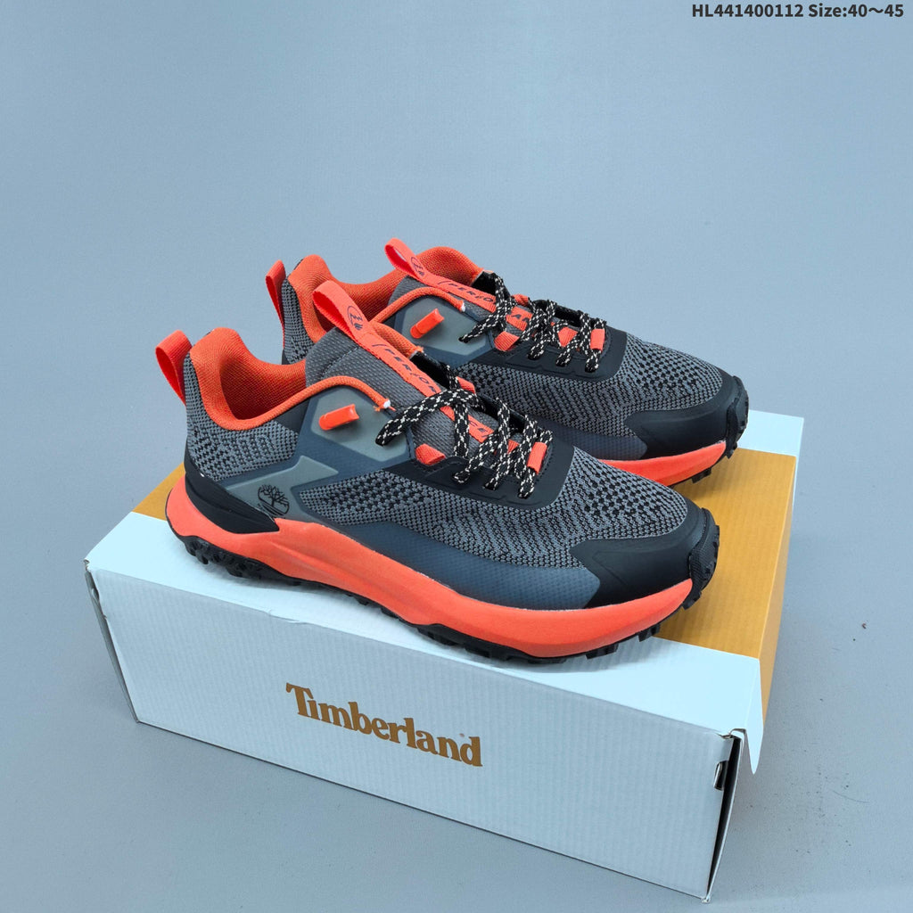 Timberland Trail Trainers in Gray with Orange Accents - product image from the listing.
