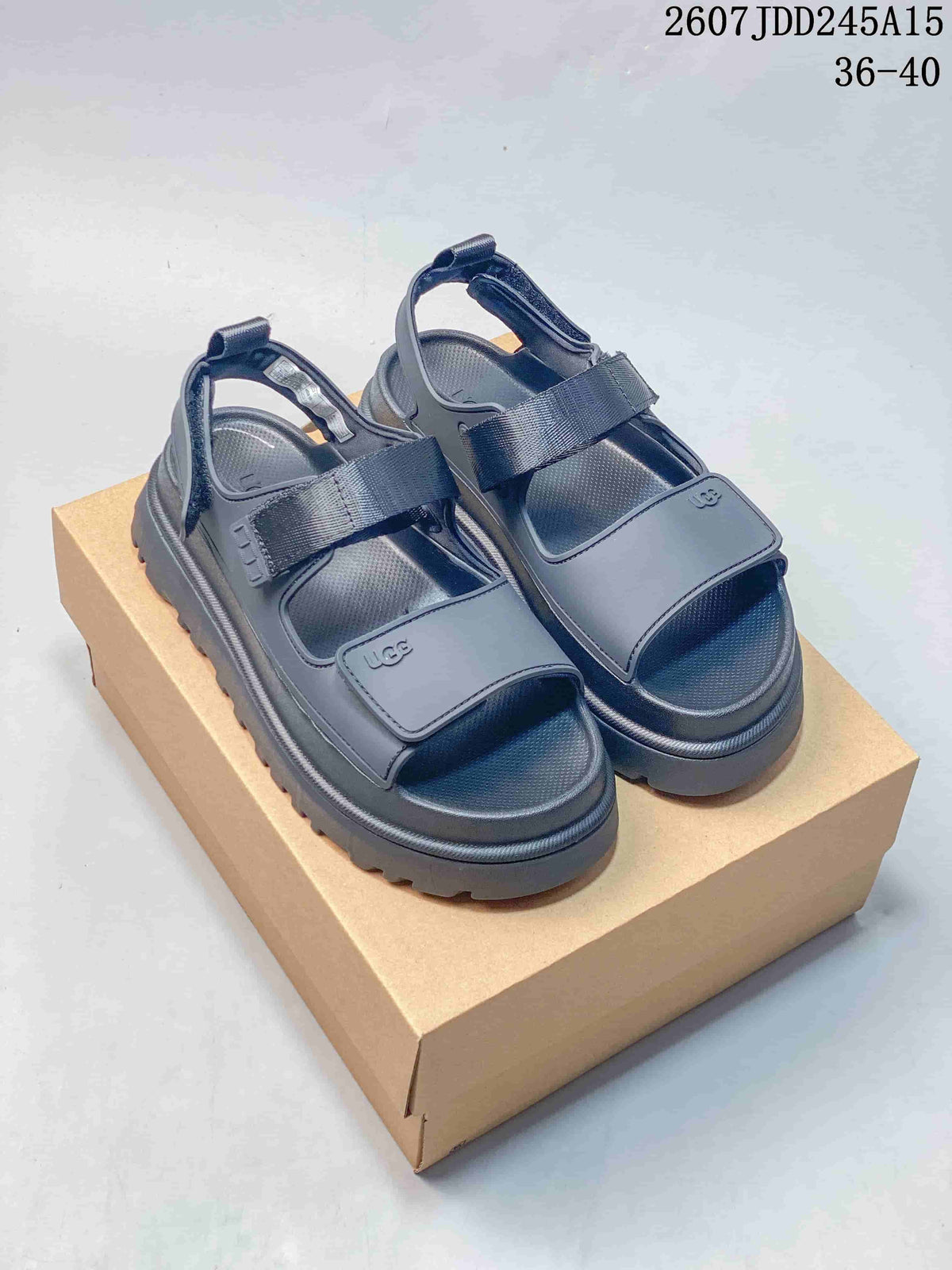 GoldenGlow Black Platform Sandals 2607JDD245A15 by UGG - product image from the listing.