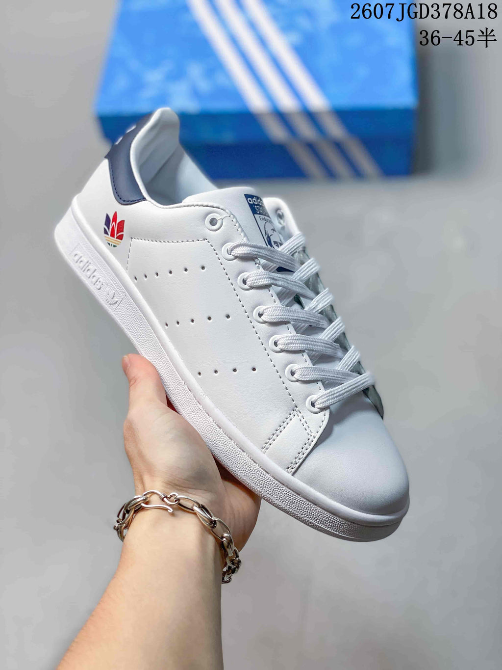 adidas Stan Smith Low-Top Sneakers in White 2607TGD378A18 - product image from the listing.