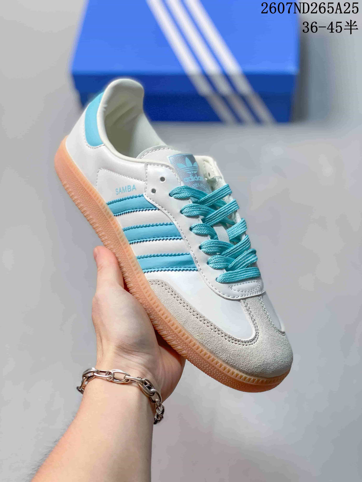 adidas Samba Low-Top Sneakers in Blue or in White - product image from the listing.