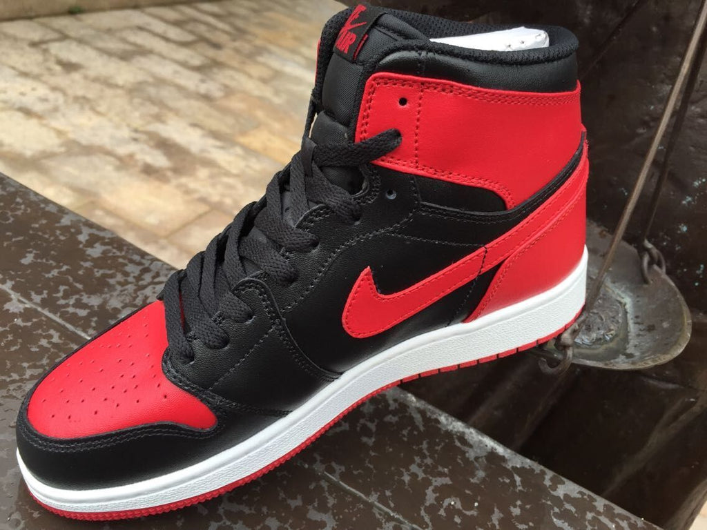 Air Jordan 1 High Sneakers in Black Red White - product image from the listing.