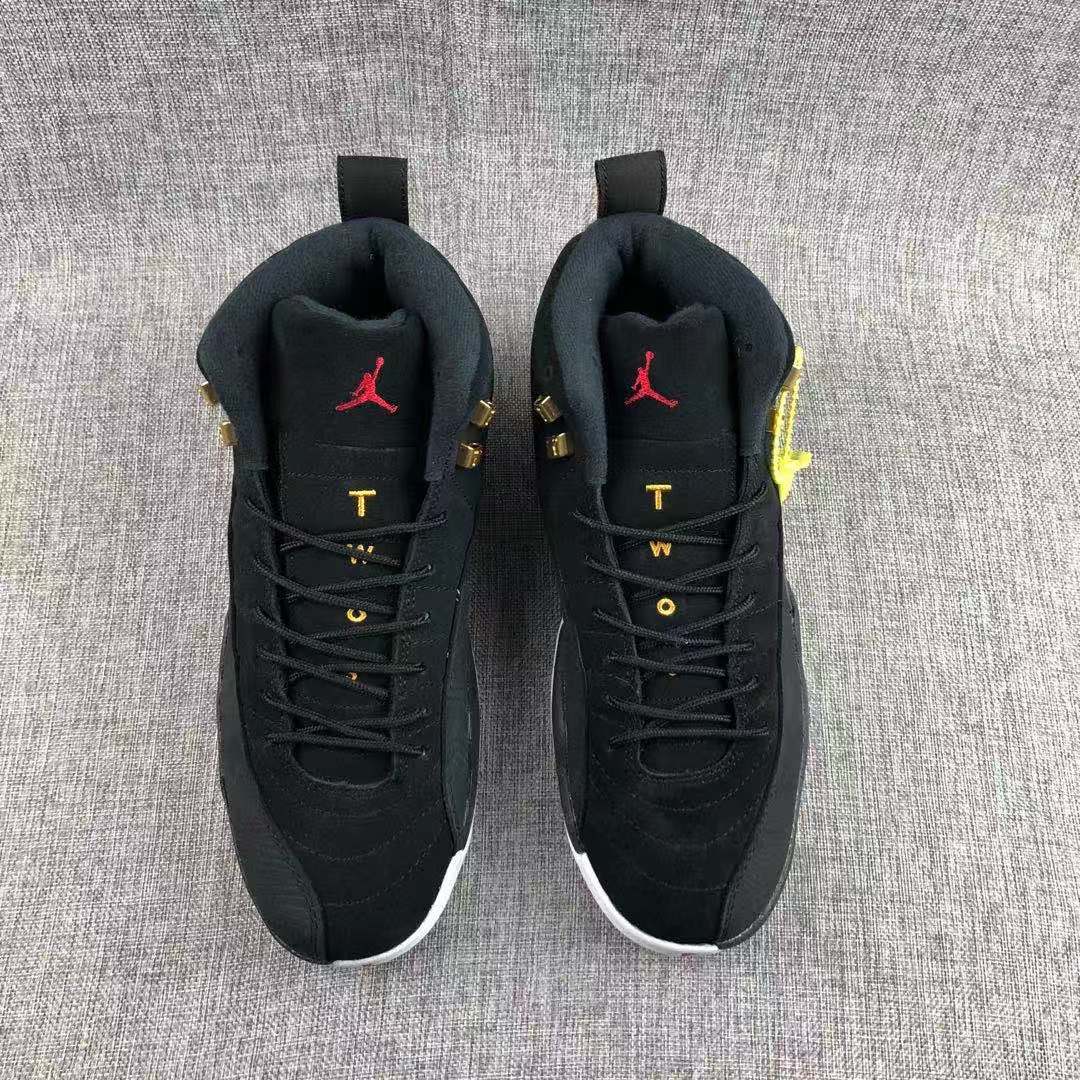 Air Jordan 12 Black Gold Sneakers 130690-017 - product image from the listing.