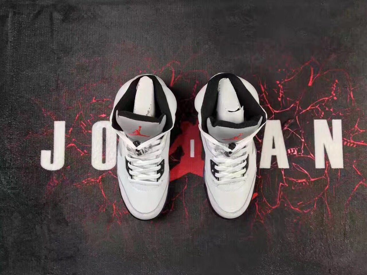 Air Jordan 5 White Cement High-Top Sneakers - product image from the listing.