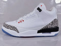 White Red Sneakers with Elephant Print - Air Jordan 3 Retro - product image from the listing.