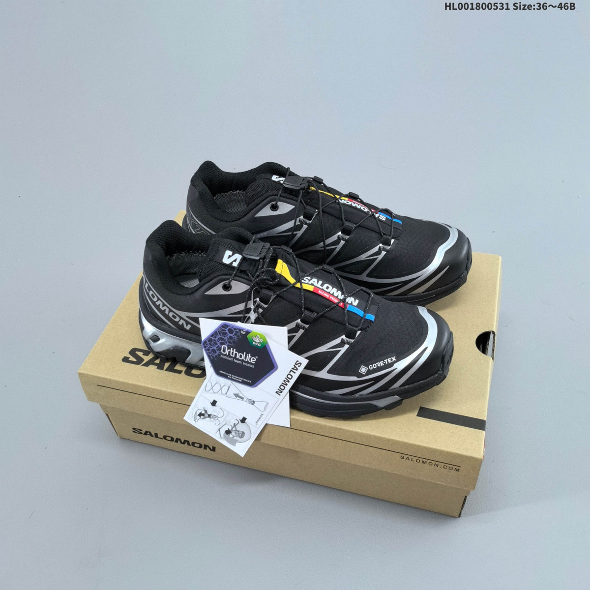Salomon XT-6 Low-Top Trail Sneakers in White - product image from the listing.