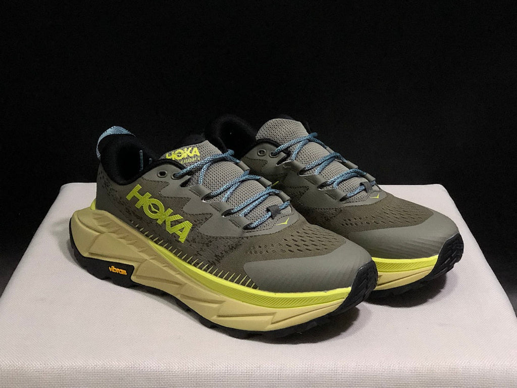 HOKA Skyline Float X Trail Running Shoes, in Olive Yellow - product image from the listing.
