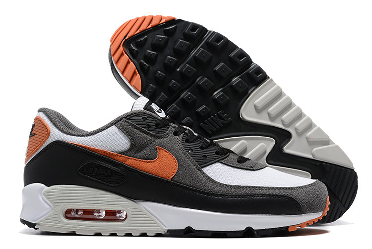Nike Air Max 90 Sneakers in White Black Orange - product image from the listing.