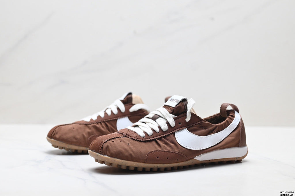 Brown and White Nike Jacquemus Low-Profile Sneakers - product image from the listing.