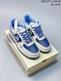 Nike Air Force 1 '07 Blue White Custom Trainers - product image from the listing.