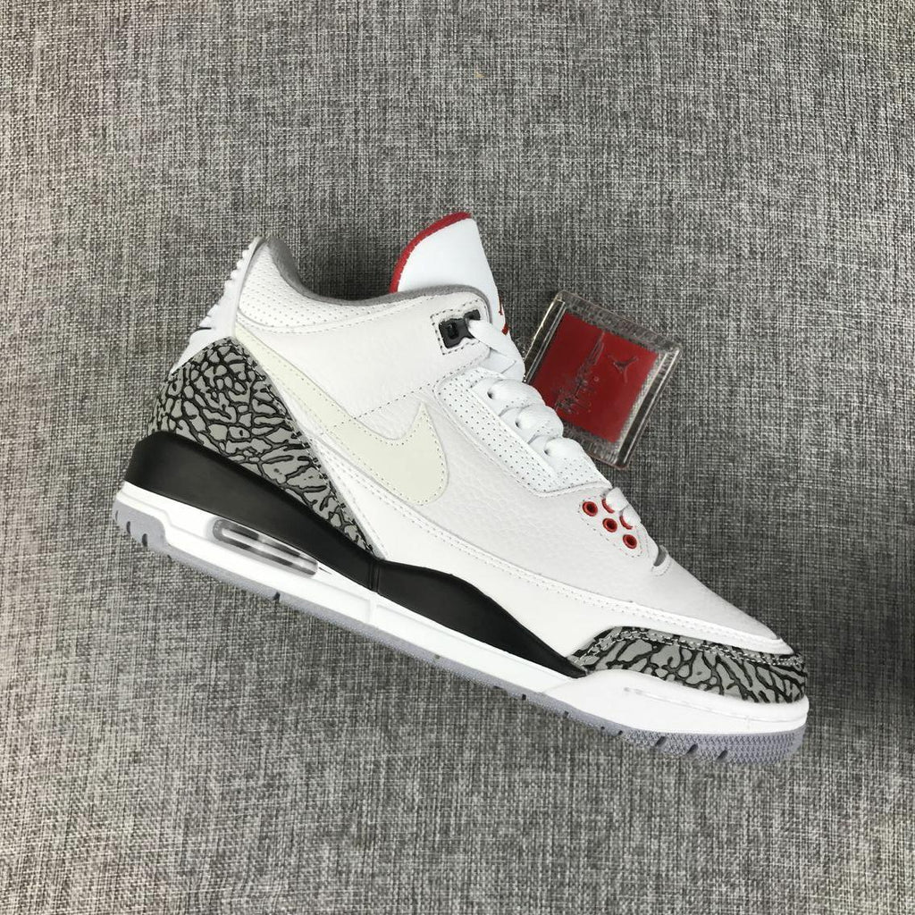 White Cement Sneakers - Air Jordan 3 Retro - product image from the listing.