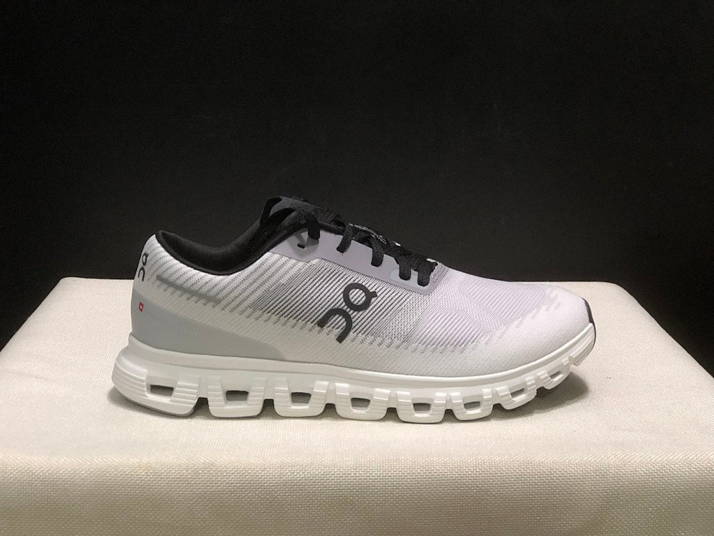 On Cloud 6 Push Sneakers in White Grey Black - product image from the listing.