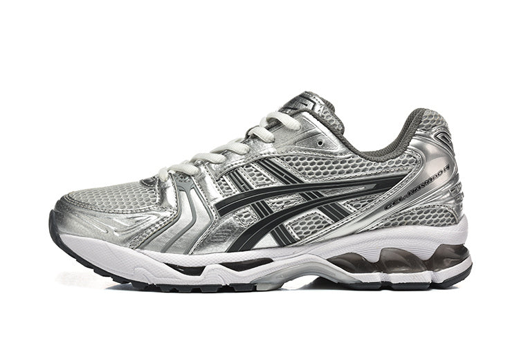 ASICS GEL-Kayano 14 Running Sneakers in Silver - product image from the listing.